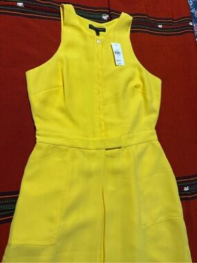 Banana Republic Bright Yellow Sleeveless Summer Dress